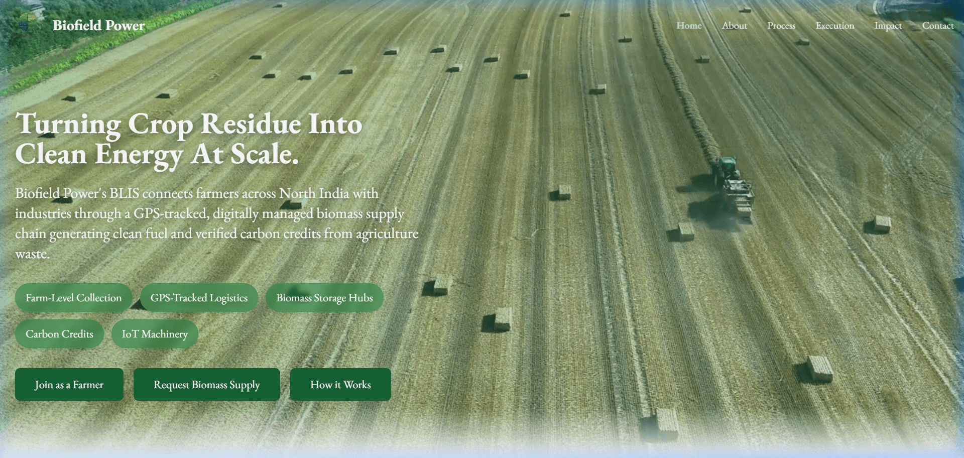 BioField Power — live website screenshot