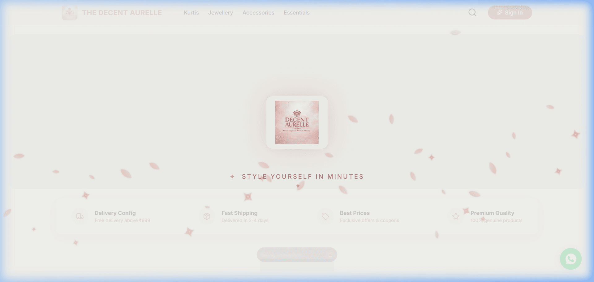 DecentZone E-Commerce — live website screenshot